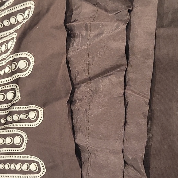 VINTAGE 70s 80s Elegant Everyday Brown Patterned Dress - Picture 8 of 12